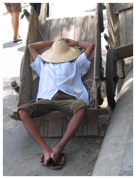 Sleeping in the street