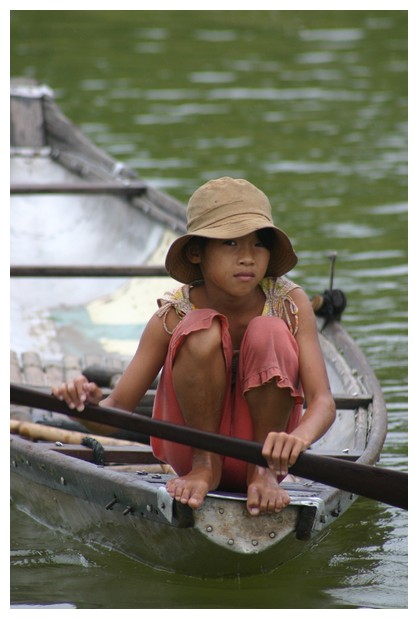 Girl on a boat