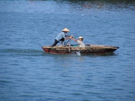 Oarsman at Halong Bay