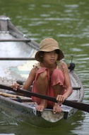 Girl on a boat