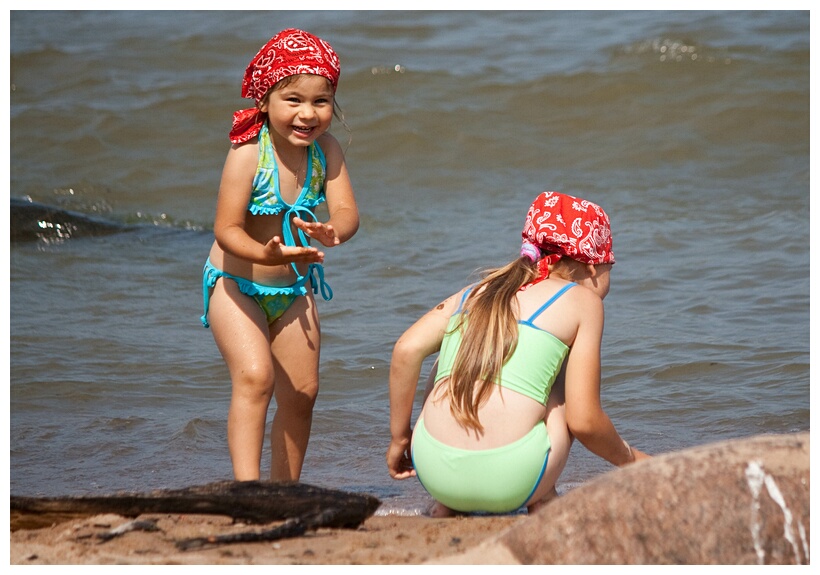 Playing in the Beach