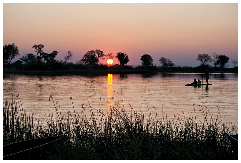 Sunset in the Mokoro