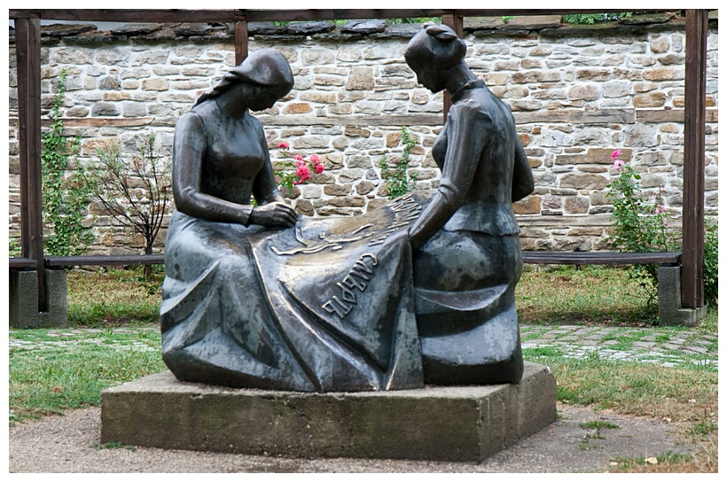 Women Embroidering