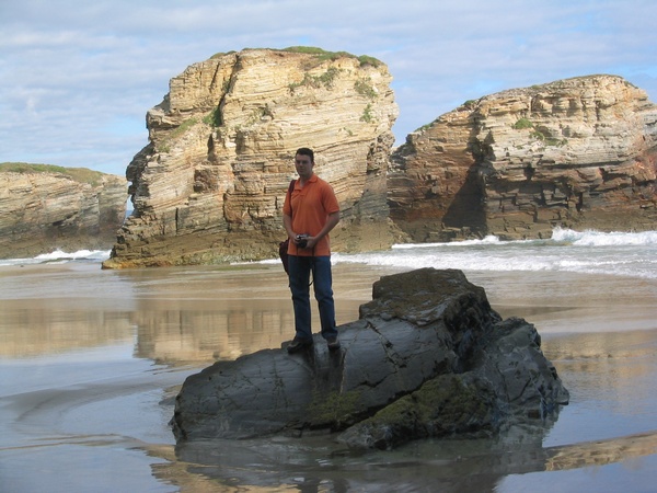 The first man on the beach