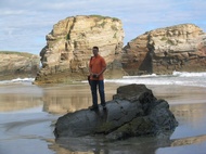 The first man on the beach