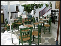 Bar Tables at Parikia