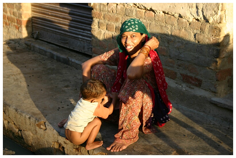 Mother with son