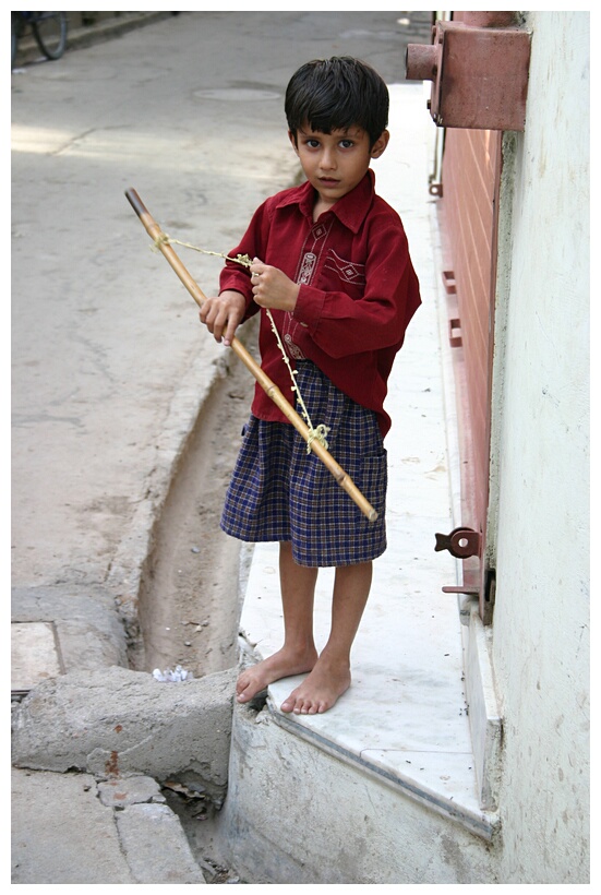 Boy with bow