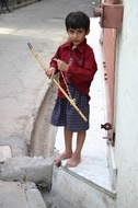 Boy with bow