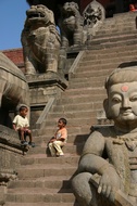 Steps leading up the Nyatapola Mandir
