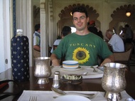 Eating at Lake Palace 