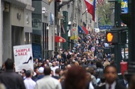 Crowd on fifth avenue