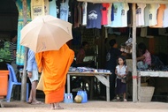 Monk with Umbrela