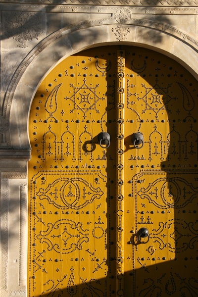 Puerta decorada