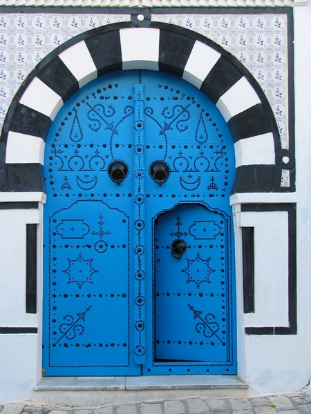 Puerta azul